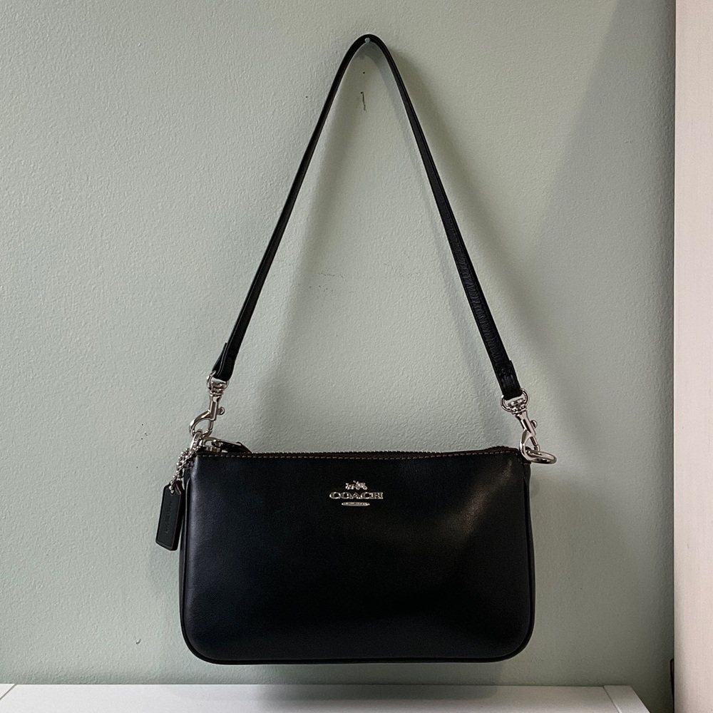 Coach Black Nolita 19 Silver Hardware Butterfly Strap